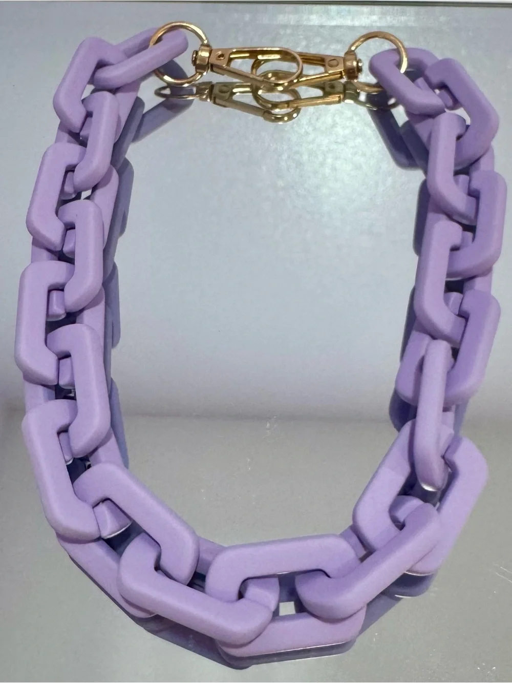 New Lavender Matte Link Bag Chain 18 inches
